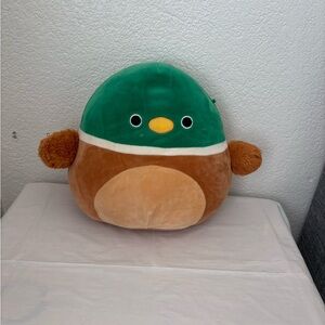Squishmallows Plush Duck Toy - Green and Brown